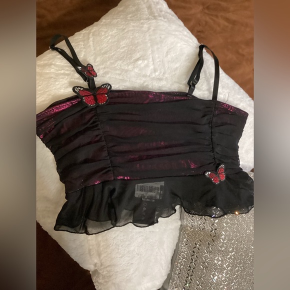 Dolls kill black and pink Top size large - Picture 1 of 3